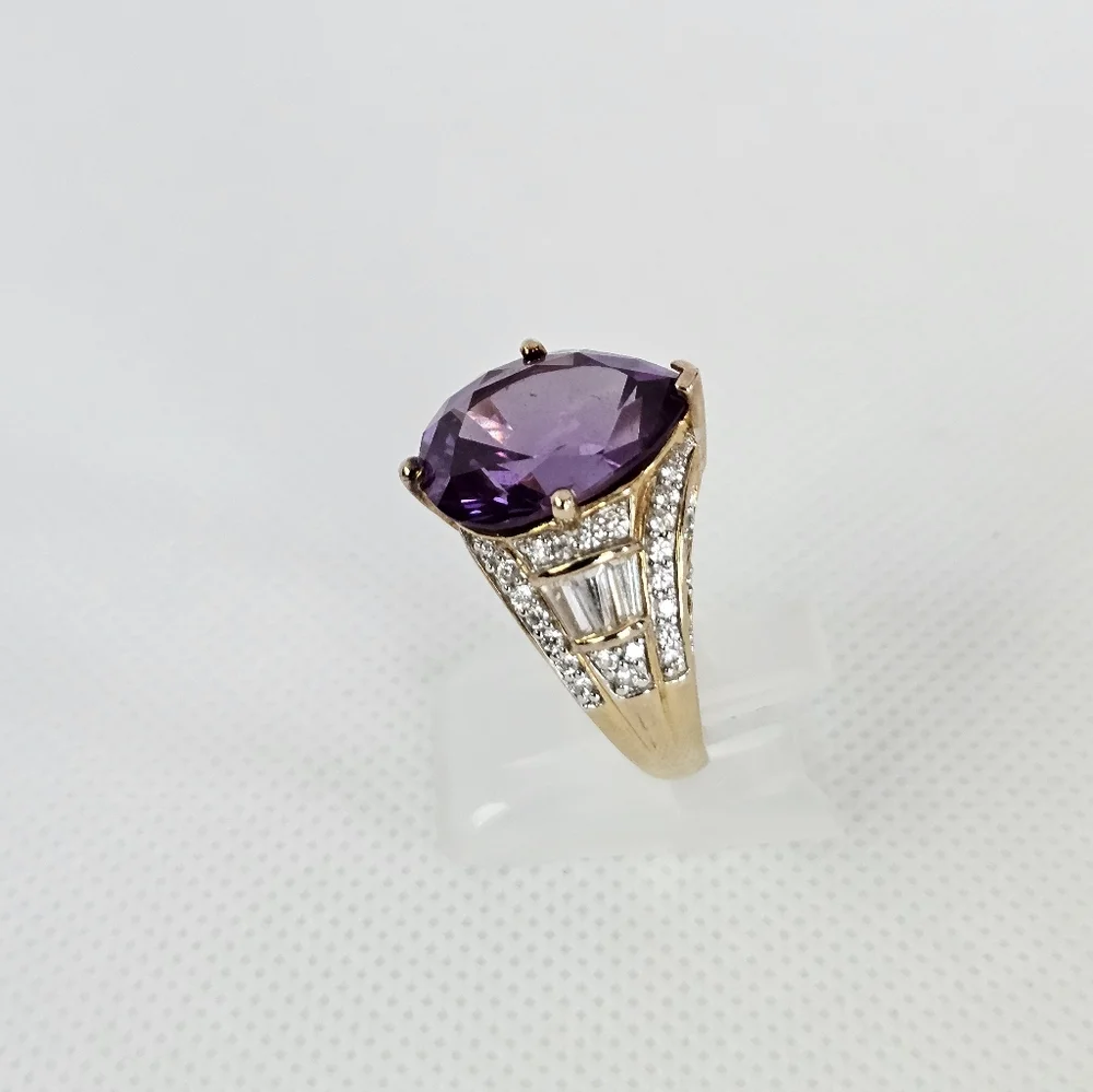 Authentic Victoria Weick Amethyst Ring 18k Vermeil Size 8! - Picture 4 of 9